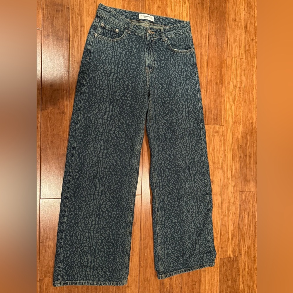 Pull&Bear Leopard Denim Jeans